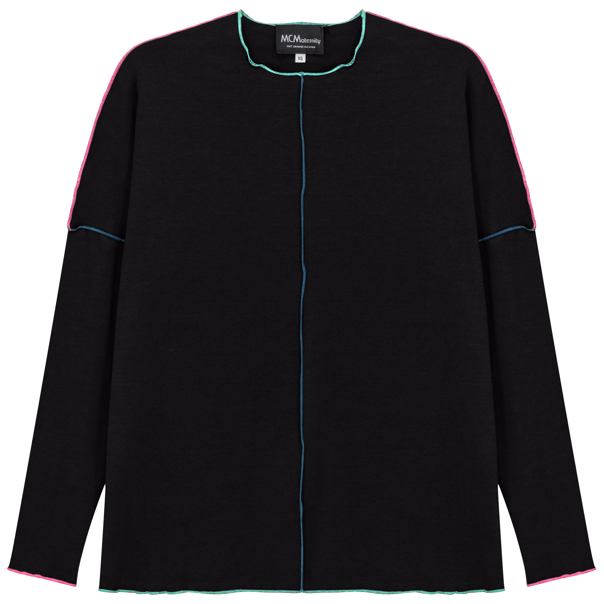 Maternity Contrast Stitch Top