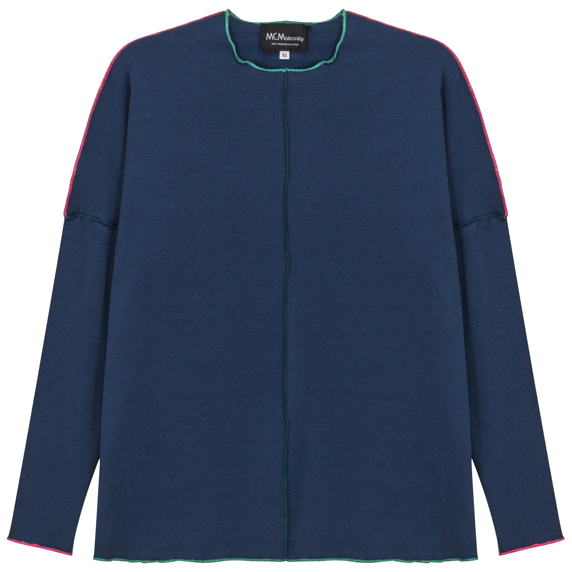 Maternity Contrast Stitch Top