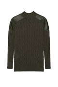 Maternity Dolman Leather Combo Sweater