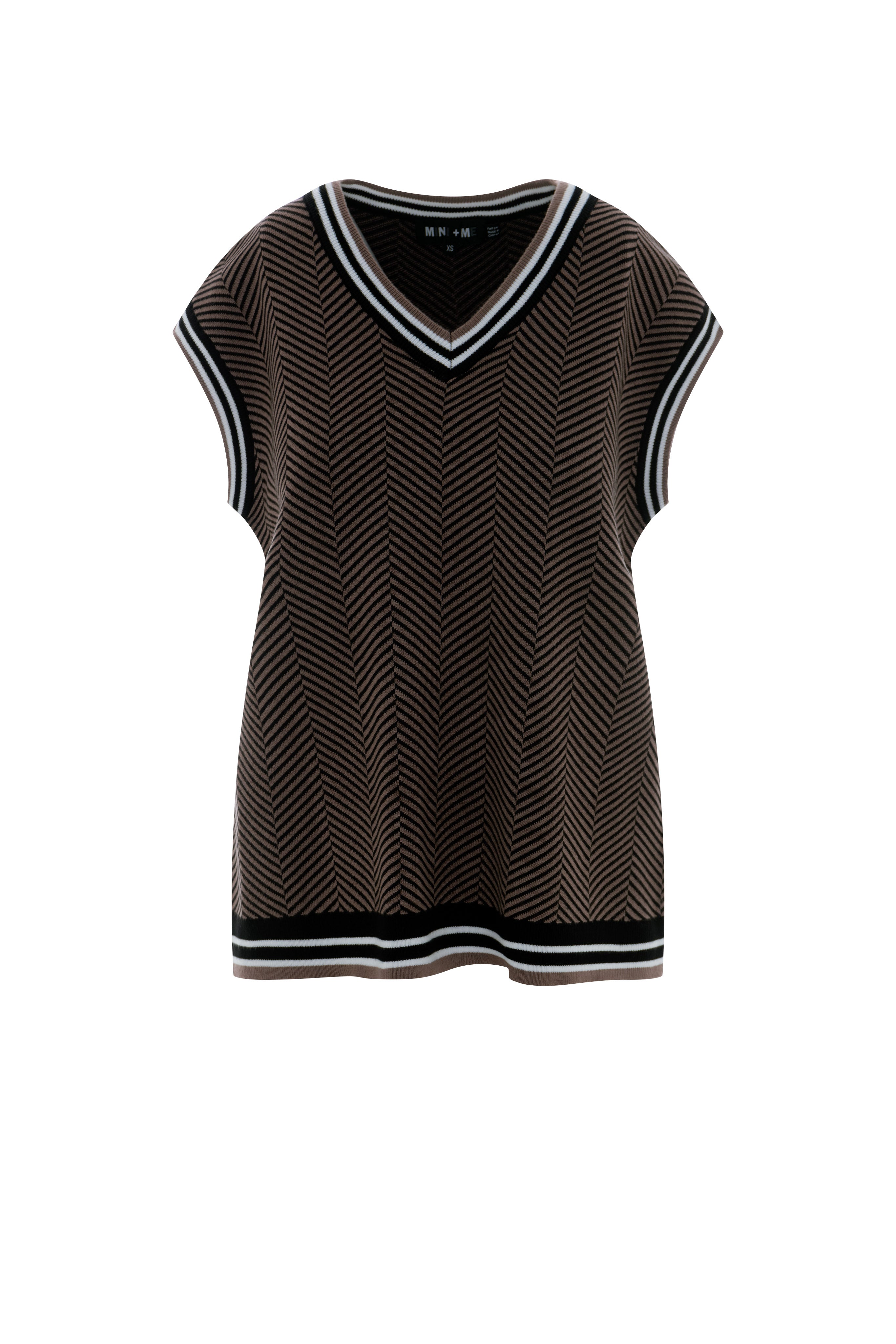 Maternity Herribone Knit Vest